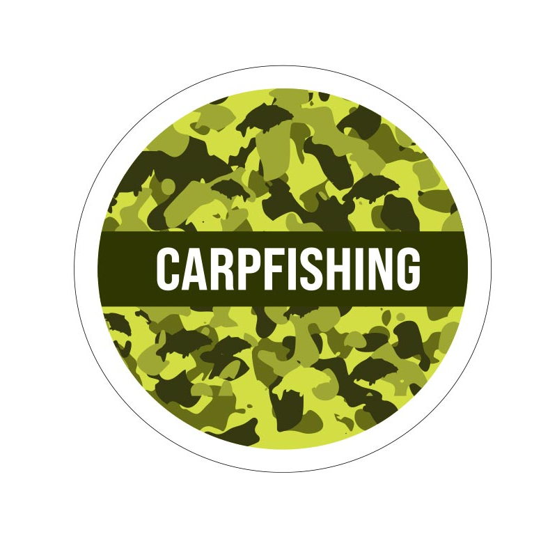 Стикер круглый Carptoday Carpfishing CAMO, Размер: Большой 10см
