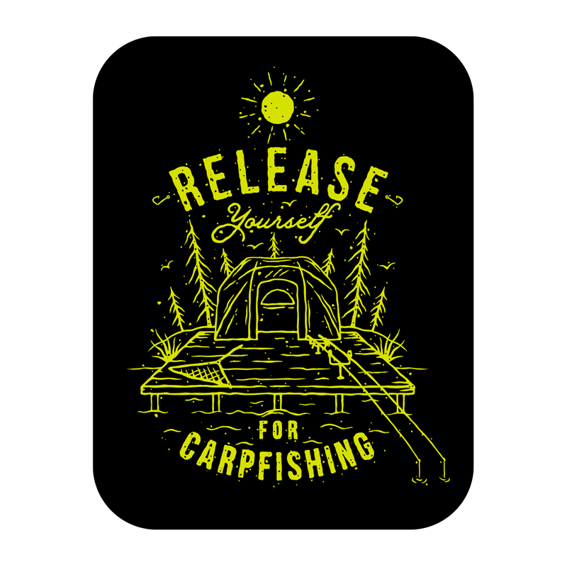 Стикер Carptoday Release Yourself For Carpfishing Черный, Размер: Большой 10см