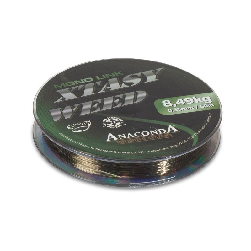 Поводковый материал ANACONDA Xtasy Weed Mono Link, Тест: 10.04 кг, Диаметр лески: 0.40 мм
