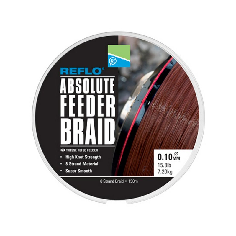 PRESTON Леска плетеная REFLO® ABSOLUTE FEEDER BRAID - 150m / 0.10mm / 7.20kg