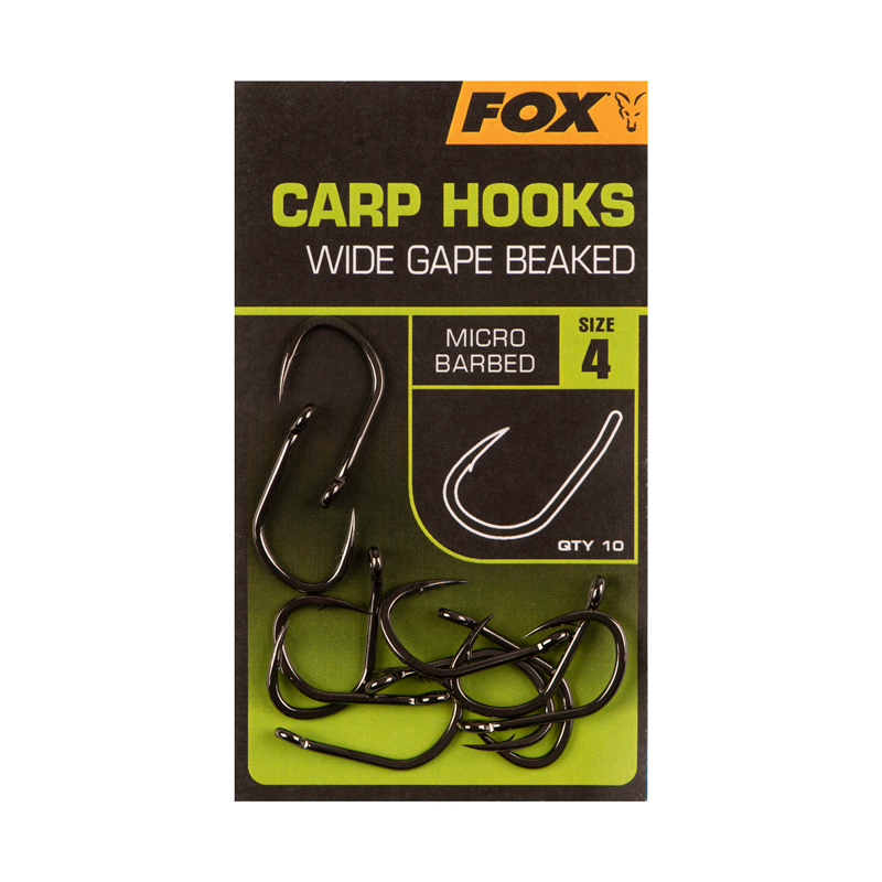 Крючки FOX Carp Hooks Wide Gape Beaked, Размер крючка: № 4