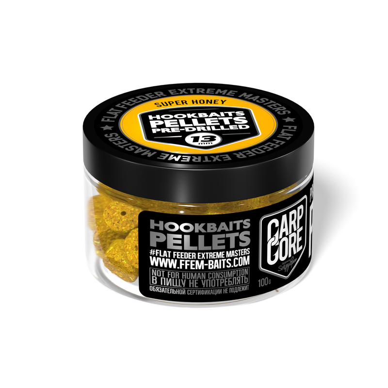 Пеллетс насадочный FFEM Hookbaits Pellets Super Honey (Мёд), Диаметр: 13 мм