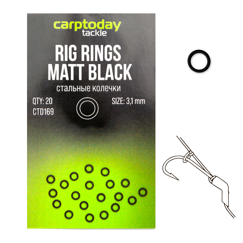 Стальные колечки круглые Carptoday Tackle Rig Rings, Внешний диаметр: 3.1 мм