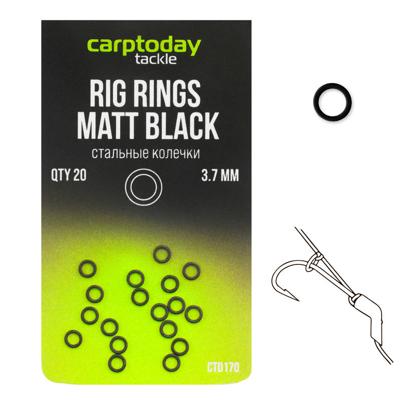 Стальные колечки круглые Carptoday Tackle Rig Rings, Внешний диаметр: 3.7 мм
