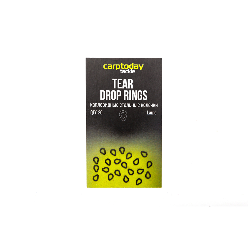 Стальные колечки каплевидные Carptoday Tackle Tear Drop Rings, Размер: Large 