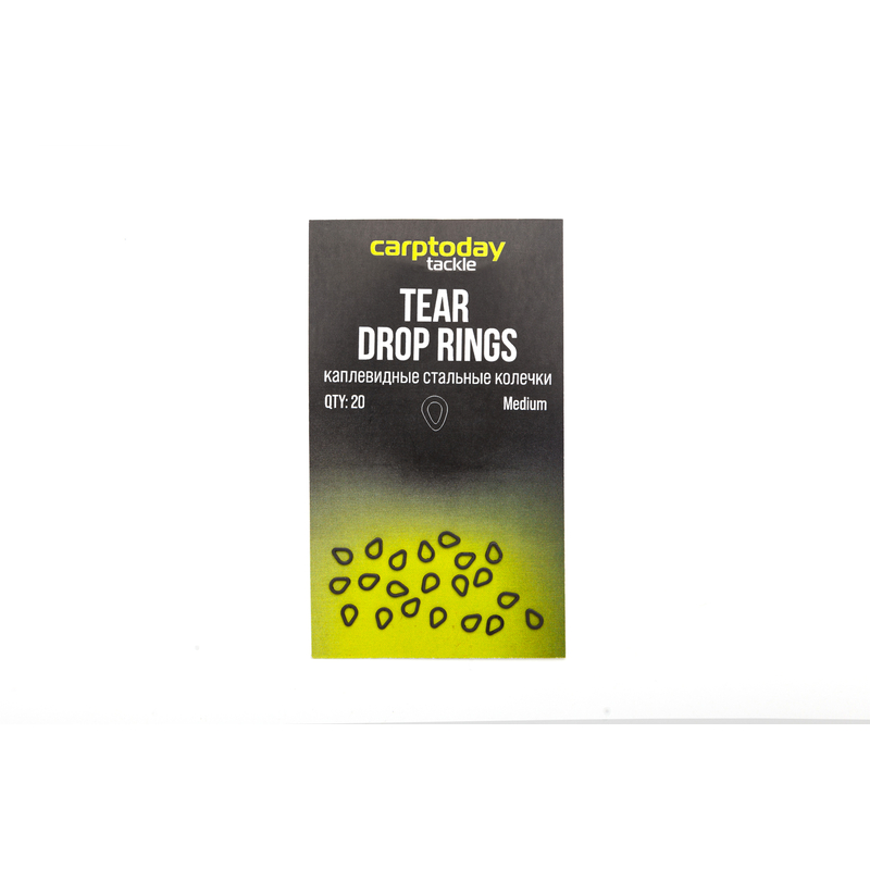 Стальные колечки каплевидные Carptoday Tackle Tear Drop Rings, Размер: Medium