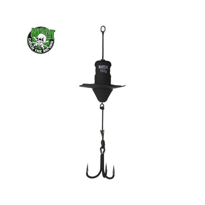 Блесны вертикальные MADCAT® A-STATIC SILENT TEASER Treble Hook - 100g - BLACK