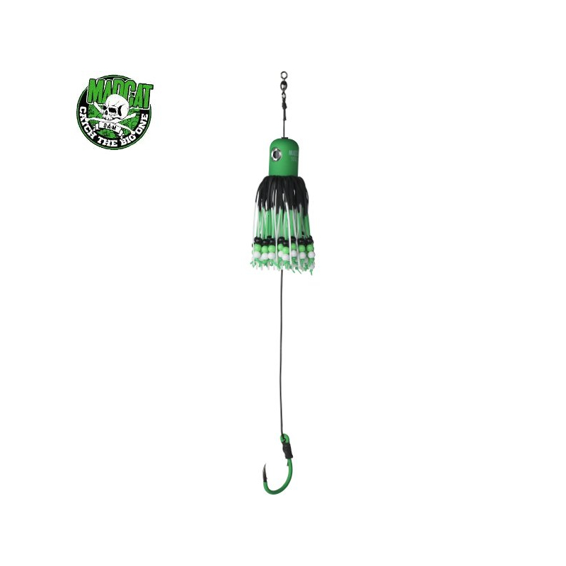 Блесны вертикальные MADCAT® A-STATIC ADJUSTABLE CLONK TEASER Jig Hook - 100g - GREEN