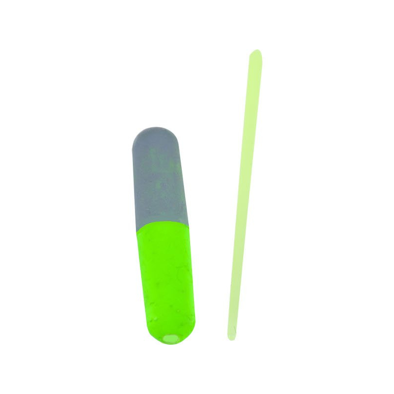 Цилиндр плавающий со стопором IRON TROUT Pilot Stick - S / 3 x 12mm - Green/Grey - 8шт.