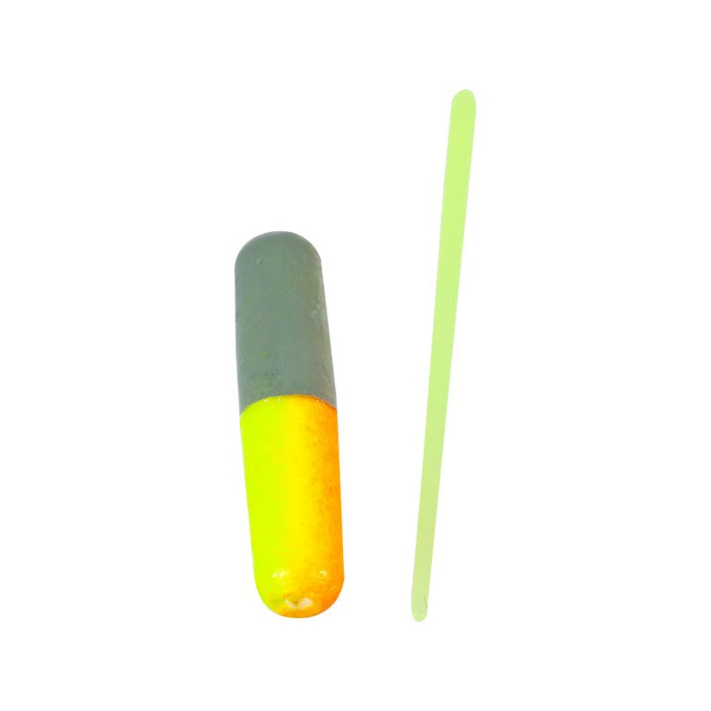 Цилиндр плавающий со стопором IRON TROUT Pilot Stick - L / 4 x 18mm - Yellow/Orange/Grey - 8шт.