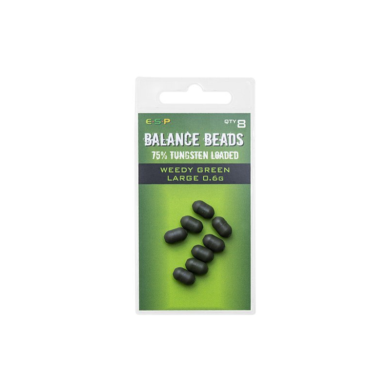 Бусины утяжеленные E-S-P Tungsten Loaded Balance Beads - Large / 0,6g / Weedy Green / 8шт.