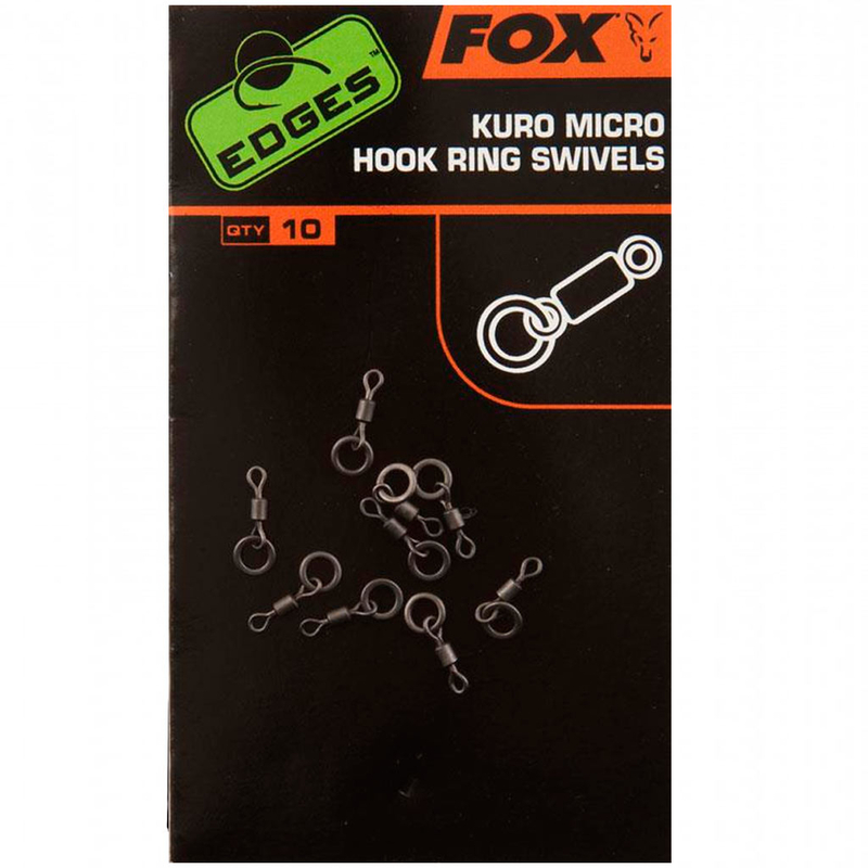 Микро вертлюги с кольцом FOX Kuro Micro Hook Ring Swivels EDGES
